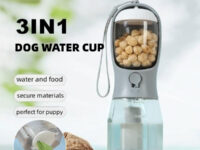 Dog Water Cup Drinking Food Garbage Bag Three-in-one Portable Small Multi-functional Pet Cups Pets Supplies