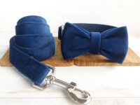 2355602339182.jpg Bow pet collar large and small pet traction collar dog chain